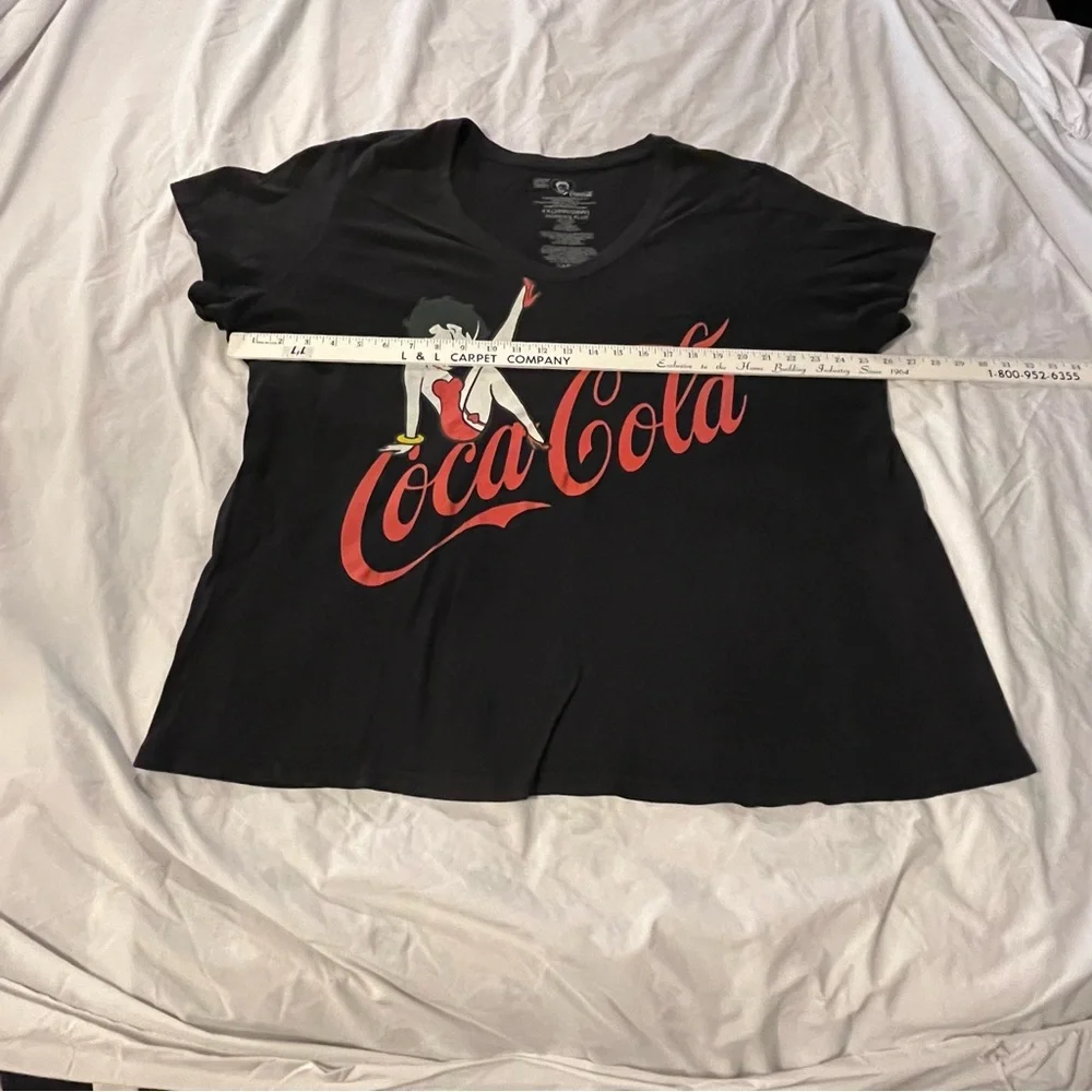 Betty Boop Coca Cola V-Neck Shirt - Picture 5 of 6